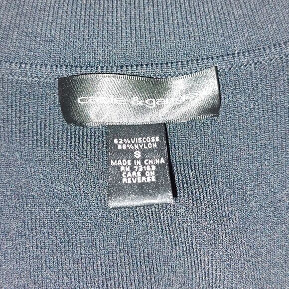 Cable & Gauge  black button down cardigan  Sz S - Picture 4 of 4